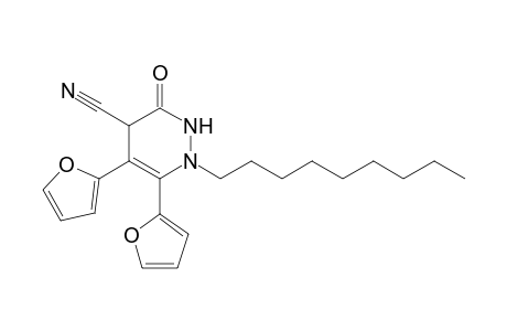 5,6-Di(furan-2-yl)-1-nonyl-3-oxo-1,2,3,4-tetrahydropyridazine-4-carbonitrile