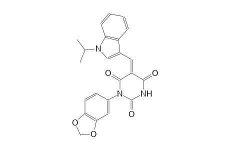 (5Z)-1-(1,3-benzodioxol-5-yl)-5-[(1-isopropyl-1H-indol-3-yl)methylene]-2,4,6(1H,3H,5H)-pyrimidinetrione