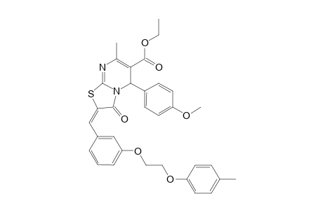 (2E)-3-keto-5-(4-methoxyphenyl)-7-methyl-2-[3-[2-(4-methylphenoxy)ethoxy]benzylidene]-5H-thiazolo[3,2-a]pyrimidine-6-carboxylic acid ethyl ester