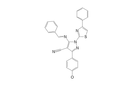 (E)-3-(4-HYDROXYPHENYL)-1-(4-PHENYLTHIAZOL-2-YL)-5-(PHENYL-METHYLENEAMINO)-1H-PYRAZOLE-4-CARBONITRILE