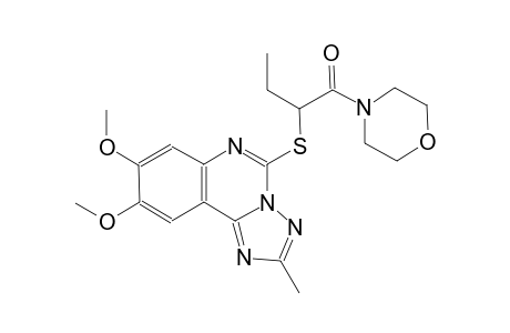 8,9-dimethoxy-2-methyl-5-{[1-(4-morpholinylcarbonyl)propyl]sulfanyl}[1,2,4]triazolo[1,5-c]quinazoline