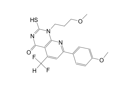 pyrido[2,3-d]pyrimidin-4(1H)-one, 5-(difluoromethyl)-2-mercapto-7-(4-methoxyphenyl)-1-(3-methoxypropyl)-