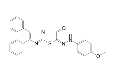 (2E)-2-[(4-methoxyphenyl)hydrazinylidene]-5,6-diphenyl-3-imidazo[2,1-b]thiazolone