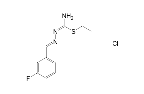 Ethyl N'-[(3-fluorophenyl)methylidene]hydrazonothiocarbamate hydrochloride