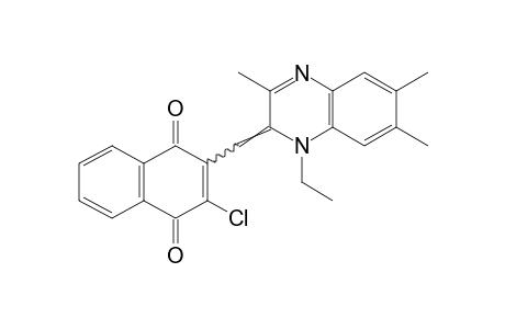 2-CHLORO-3-[(1,2-DIHYDRO-1-ETHYL-3,6,7-TRIMETHYL-2-QUINOXALINYLIDENE)METHYL]-1,4-NAPHTHOQUINONE