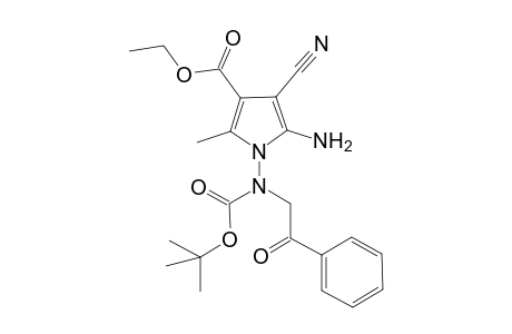 2-Amino-3-cyano-3-(ethoxycarbonyl)-1(N)-{[N-(butoxycarbonyl)-N-[(benzoyl)methyl]amino}-4-methylpyrrole