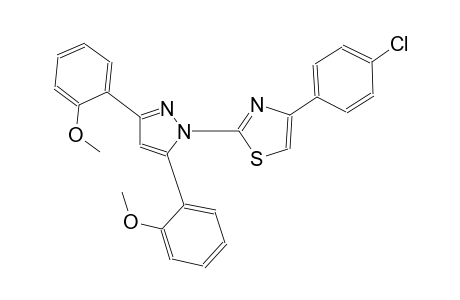 2-[3,5-bis(2-methoxyphenyl)-1H-pyrazol-1-yl]-4-(4-chlorophenyl)-1,3-thiazole