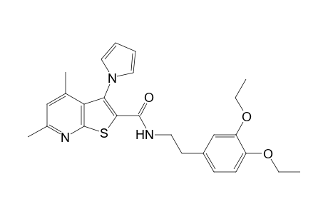 N-[2-(3,4-diethoxyphenyl)ethyl]-4,6-dimethyl-3-(1-pyrrolyl)-2-thieno[2,3-b]pyridinecarboxamide