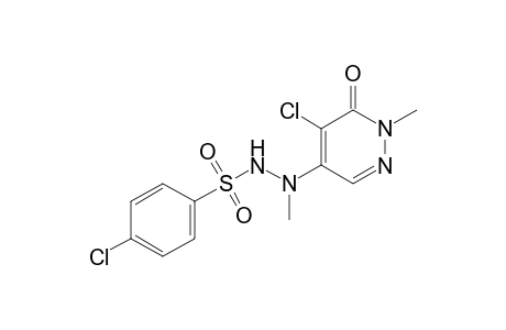 p-chlorobenzenesulfonic acid, 2-(5-chloro-1,6-dihydro-1-methyl-6-oxo-4-pyridazinyl)-2-methylhydrazide