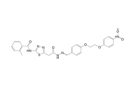 2-methyl-N-{5-[2-((2E)-2-{4-[2-(4-nitrophenoxy)ethoxy]benzylidene}hydrazino)-2-oxoethyl]-1,3,4-thiadiazol-2-yl}benzamide