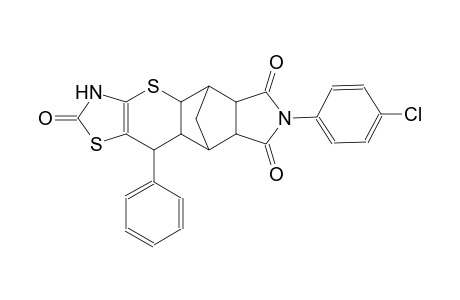 14-(4-chlorophenyl)-9-phenyl-3,7-dithia-5,14-diazapentacyclo[9.5.1.0~2,10~.0~4,8~.0~12,16~]heptadec-4(8)-ene-6,13,15-trione