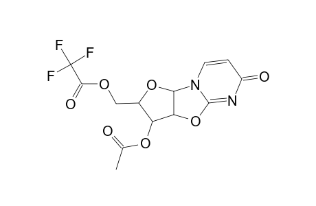 Acetic acid, trifluoro-, [3-(acetyloxy)-2,3,3a,9a-tetrahydro-6-oxo-6H-furo[2',3':4,5]oxazolo[3,2-a]pyrimidin-2-yl]methyl ester, [2R-(2.alpha.,3.beta.,3a.beta.,9a.beta.)]-