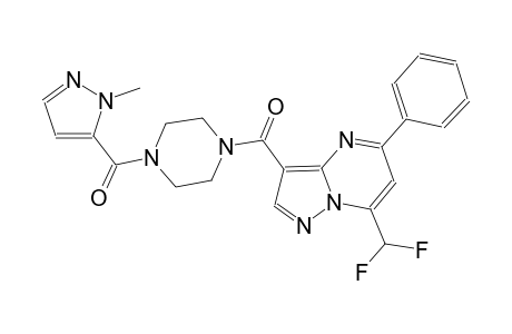 7-(difluoromethyl)-3-({4-[(1-methyl-1H-pyrazol-5-yl)carbonyl]-1-piperazinyl}carbonyl)-5-phenylpyrazolo[1,5-a]pyrimidine