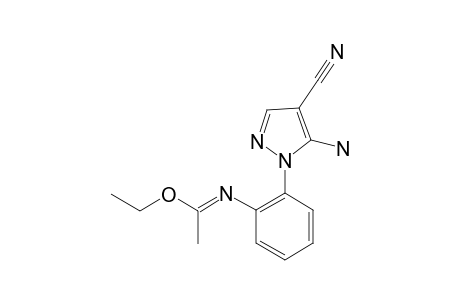 N-[2-(5-AMINO-4-CYANO-1H-PYRAZOL-1-YL)-PHENYL]-ETHANIMIDIC-ACID;ETHYLESTER