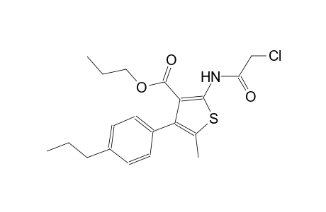 propyl 2-[(chloroacetyl)amino]-5-methyl-4-(4-propylphenyl)-3-thiophenecarboxylate