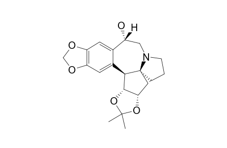 (3A-ALPHA,4AS*,10-ALPHA,15B-BETA,15C-ALPHA)-(+/-)-10-HYDROXY-3A,4,6,7,9,10,15B,15C-OCTAHYDRO-2,2-DIMETHYL-5H-[1,3]-DIOXOLO-[4,5-H]-1,3-DIOXO