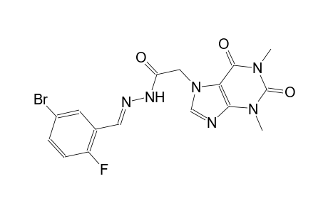 1H-purine-7-acetic acid, 2,3,6,7-tetrahydro-1,3-dimethyl-2,6-dioxo-, 2-[(E)-(5-bromo-2-fluorophenyl)methylidene]hydrazide