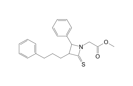 4-Phenyl-1-[(methoxycarbonyl)methyl]-3-(3'-phenylpropyl)-2-thioxoazetidine