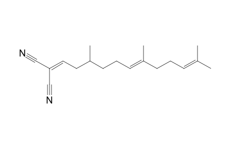 Trideca-1,7,11-triene-1,1-dicarbonitrile, 4,8,12-trimethyl-