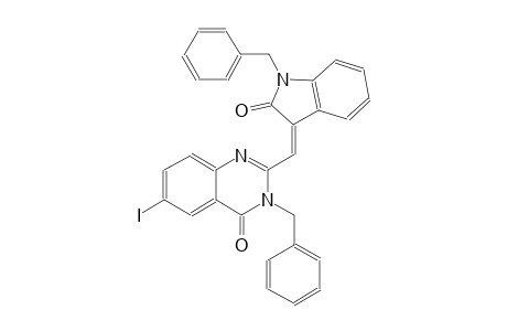 3-benzyl-2-[(Z)-(1-benzyl-2-oxo-1,2-dihydro-3H-indol-3-ylidene)methyl]-6-iodo-4(3H)-quinazolinone