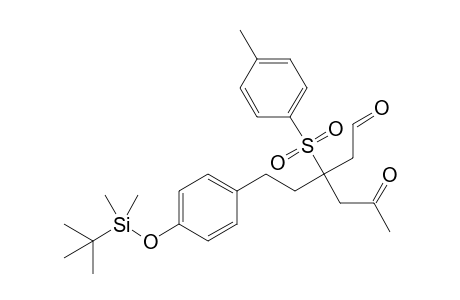 3-[2-[4-[tert-butyl(dimethyl)silyl]oxyphenyl]ethyl]-3-(4-methylphenyl)sulfonyl-5-oxidanylidene-hexanal