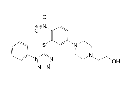 2-(4-{4-nitro-3-[(1-phenyl-1H-tetraazol-5-yl)sulfanyl]phenyl}-1-piperazinyl)ethanol