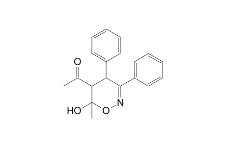 5,6-dihydro-3,4-diphenyl-6-hydroxy-6-methyl-4H-1,2-oxazin-5-yl methyl ketone