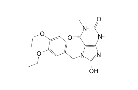 7-(3,4-diethoxybenzyl)-1,3-dimethyl-9H-purine-2,6,8-trione