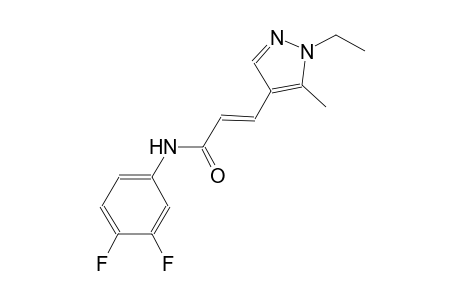 (2E)-N-(3,4-difluorophenyl)-3-(1-ethyl-5-methyl-1H-pyrazol-4-yl)-2-propenamide