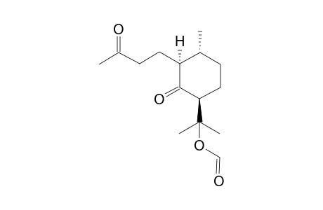 2-[(1S,3S,4R)-4-methyl-2-oxidanylidene-3-(3-oxidanylidenebutyl)cyclohexyl]propan-2-yl methanoate