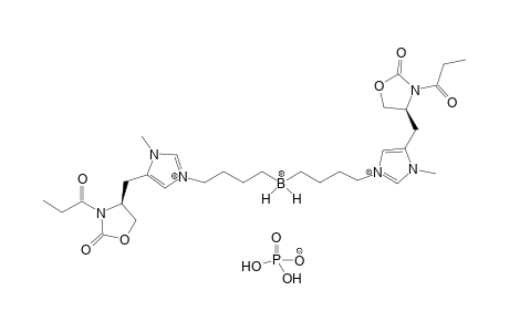 Dibutylbis[(4S)-4-[(3-Methyl-1H-imidazolium-4-yl)methyl]-3-propionyl-2-oxazolidinone]boranephosphoic acid complex