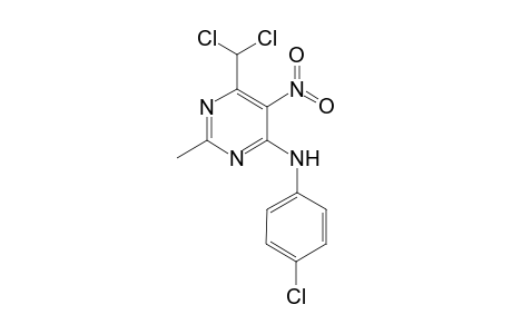 4-(4-Chlorophenylamino)-6-(dichloromethyl)-2-methyl-5-nitropyrimidine