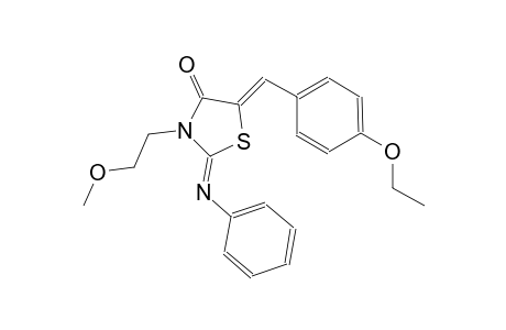 (2Z,5Z)-5-(4-ethoxybenzylidene)-3-(2-methoxyethyl)-2-(phenylimino)-1,3-thiazolidin-4-one