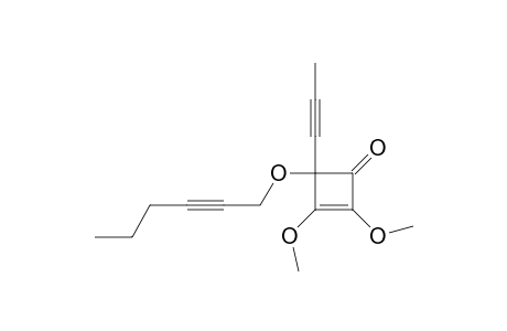 2,3-Dimethoxy-4-(2-hexynyloxy)-4-propynyl-2-cyclobuten-1-one