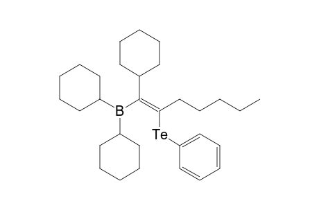 (E)-1-Cyclohexyl-1-(dicyclohexylboryl)-2-(phenyltelluro)-1-heptene