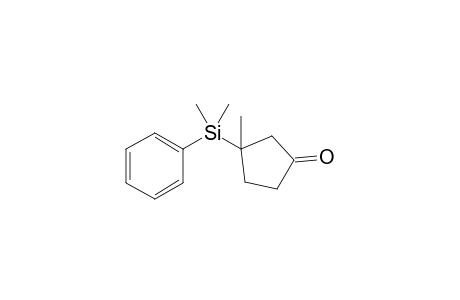 3-(Dimethylphenylsilyl)-3-methylcyclopentanone