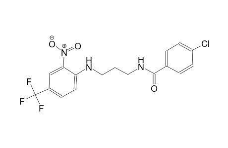 4-chloro-N-{3-[2-nitro-4-(trifluoromethyl)anilino]propyl}benzamide