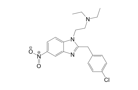 1H-Benzimidazole-1-ethanamine, 2-[(4-chlorophenyl)methyl]-N,N-diethyl-5-nitro-