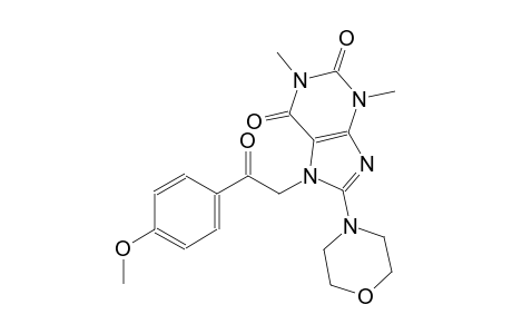 1H-purine-2,6-dione, 3,7-dihydro-7-[2-(4-methoxyphenyl)-2-oxoethyl]-1,3-dimethyl-8-(4-morpholinyl)-