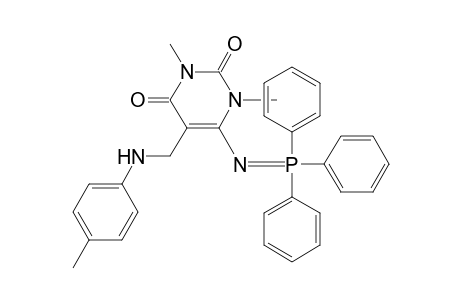 2,4(1H,3H)-Pyrimidinedione, 1,3-dimethyl-5-[[(4-methylphenyl)amino]methyl]-6-[(triphenylphosphoranylidene)amino]-