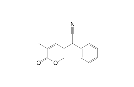2-Pentenoic acid, 5-cyano-2-methyl-5-phenyl-, methyl ester