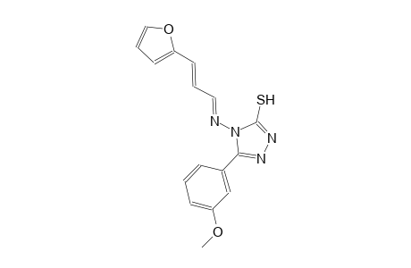 4-{[(E,2E)-3-(2-furyl)-2-propenylidene]amino}-5-(3-methoxyphenyl)-4H-1,2,4-triazol-3-yl hydrosulfide