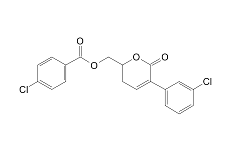 [5-(3-chlorophenyl)-6-oxidanylidene-2,3-dihydropyran-2-yl]methyl 4-chloranylbenzoate