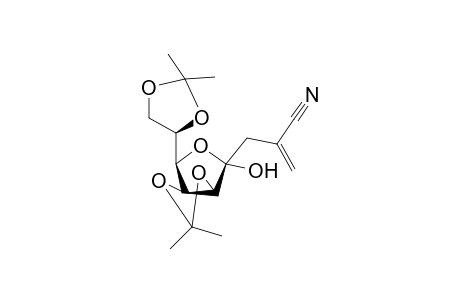 2,3-Dideoxy-5,6;7,8-di-O-isopropylidene-2-methylidene-.alpha.-D-manno-4,7-furanoso-non-3-ulonitrile
