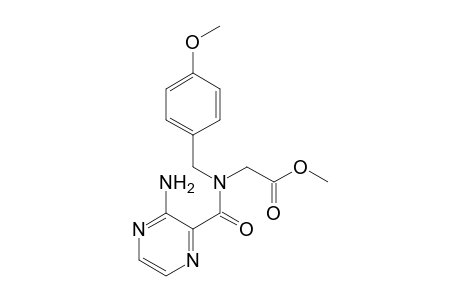 N-Methoxycarbonylmethyl-N-(4-methoxyphenylmethyl)-3-aminopyrazine-2-carboxamide