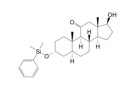 3.alpha.-(Dimethylphenylsiloxy)-17.beta.-hydroxy-5.alpha.-androstane-11-one