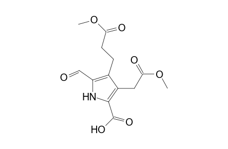 1H-Pyrrole-3-propanoic acid, 5-carboxy-2-formyl-4-(2-methoxy-2-oxoethyl)-, .alpha.-methyl ester