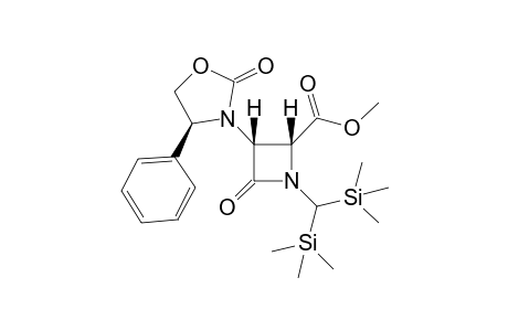 (2R,3R)-N-(Bis(trimethylsilyl)methyl)-3-(2-oxo-4(R)-phenyloxazolidin-3-yl)-4-oxo-1-azacyclobutan-2-carboxylic acid methyl ester
