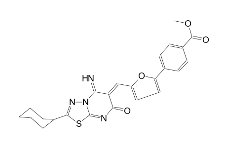 benzoic acid, 4-[5-[(Z)-(2-cyclohexyl-5-imino-7-oxo-5H-[1,3,4]thiadiazolo[3,2-a]pyrimidin-6(7H)-ylidene)methyl]-2-furanyl]-, methyl ester