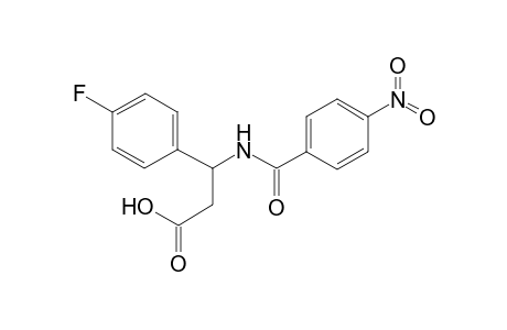 3-(4-fluorophenyl)-3-[(4-nitrobenzoyl)amino]propanoic acid